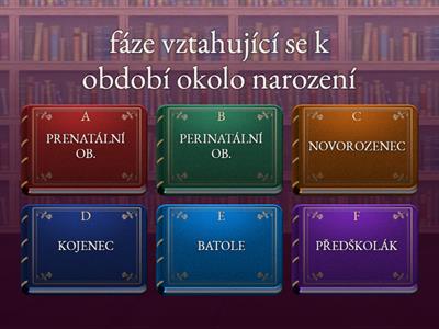 Kvíz Vývojová psychologie 1/2