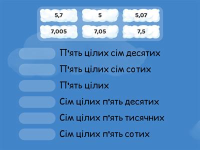 " Десяткові дроби"