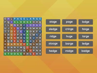 ge and dge wordsearch