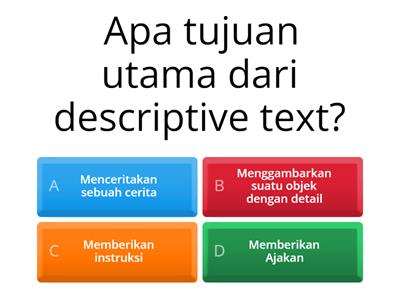  QUIZ BAHASA INGGRIS DESKRIPSI TEXT