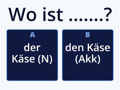 Nominativ oder Akkusativ? Lebensmittel