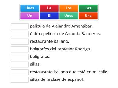 ARTÍCULOS DETERMINADOS E INDETERMINADOS