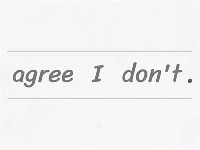 Order the words to make phrases.