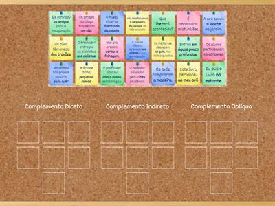 Complemento Direto, Indireto e Oblíquo