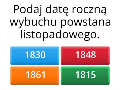 Powstanie Listopadowe.