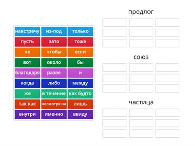 Служебные части речи