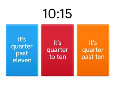 Telling the time - quiz