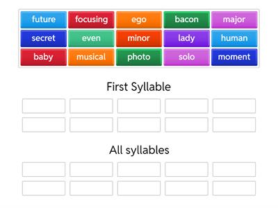 Unit 2, week 3, Open syllable, Benchmark Advance, Grade 5