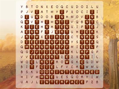 Prefix 'inter'  - meaning 'between', 'among' or 'during'