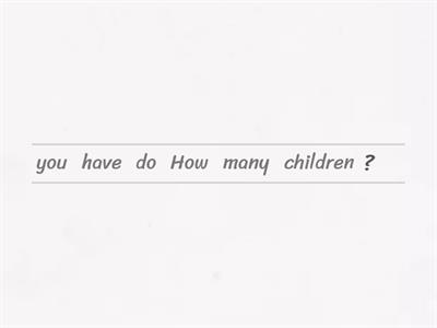 Word order in questions 