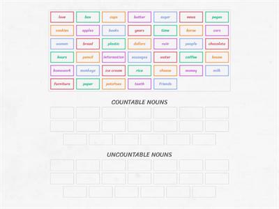 Countable & uncountable nouns