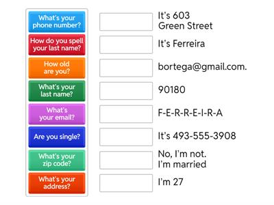 Personal Information Questions