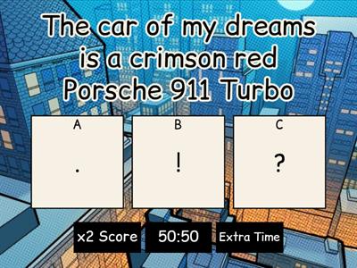  Punctuation: Full Stop, Exclamation Mark or  Question Mark