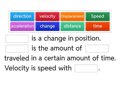 Describe Acceleration, Speed, and Velocity