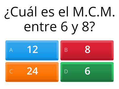  Minimo Común Multiplo (M.C.M.) 6°