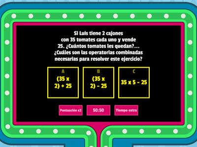 Resolución de Problemas operatorias combinadas 5 basicos