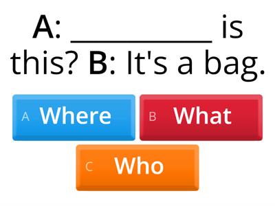 question words quiz!