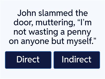 Direct or Indirect Characterisation?