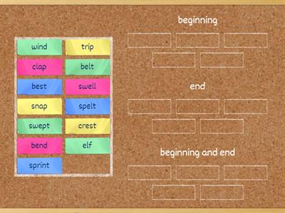 blends - beginning or end