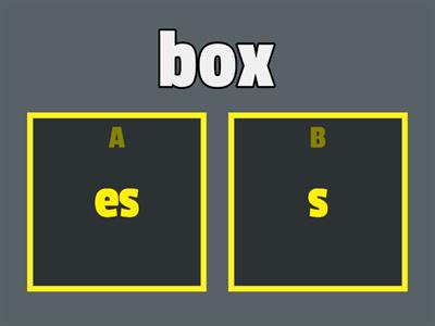 Suffix s or es?