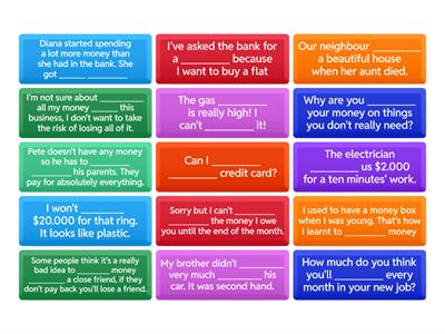 Money Vocabulary - English File intermediate