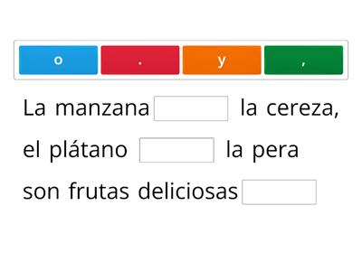 Uso del punto y de la coma: Actividad calificada