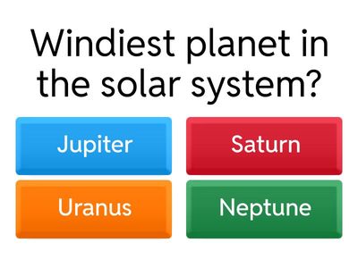 Solar system quiz
