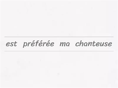 La musique - Put the sentence in order