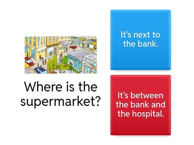 City Places + Prepositions (opposite/between/next to/in front of)