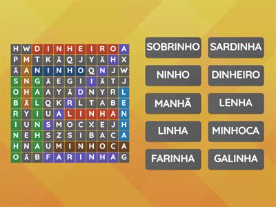 CAÇA PALAVRAS COM NH