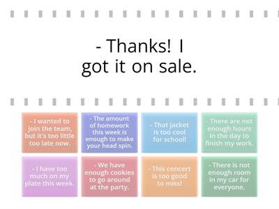 GI A2+ Unit 4 fixed phrases context