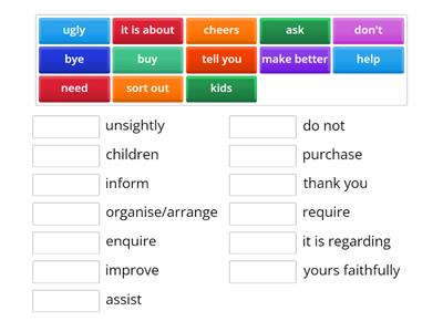 Formal and informal language