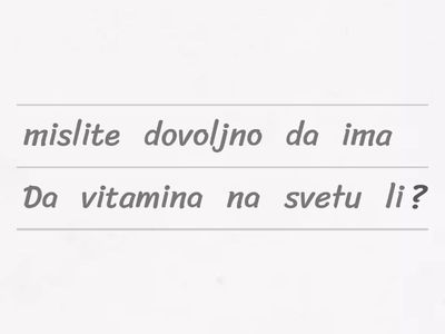 Serbian Conversations - Vitamini
