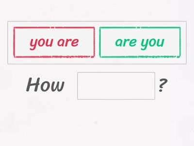 Grammar Review - be: I / we / you, use of correct verb forms