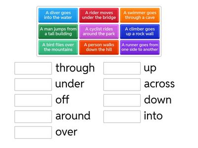 Prepositions of movement Ex.1 p.44