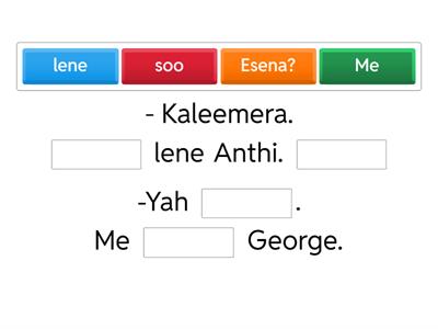 Gap fill exercise - Dialogue