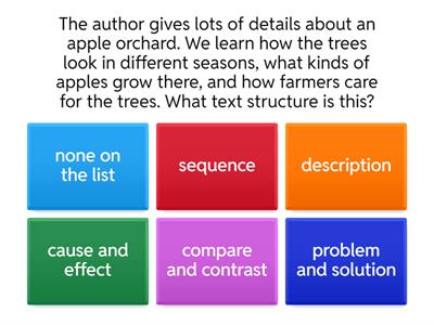 Nonfiction Text Structures Wordwall