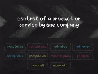 Mono/Poly Definitions 