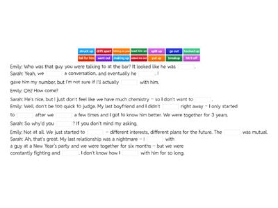 Ph01 ROMANTIC RELATIONSHIPS espresso phrasal verbs