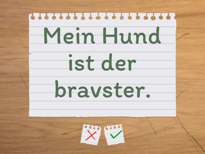 Steigerungstufe Fehler finden