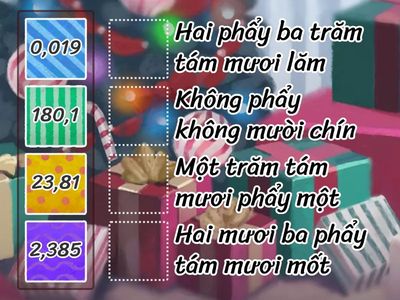 Bài 1: Chọn số thập phân thích hợp với cách đọc số thập phân đó