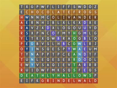 Harry Potter wordsearch