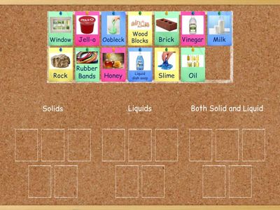 States of Matter Sorting (Liquids and Solids)
