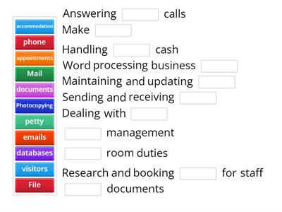 Role of an admin assistant
