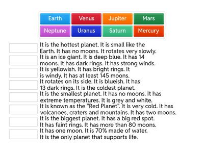 Planets' facts