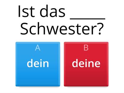 Mein/meine und dein/deine