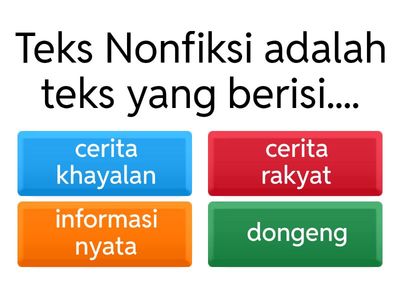 Pertanyaan tentang teks nonfiksi
