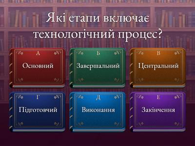 Які етапи включає технологічний процес?