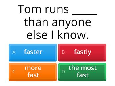 Comparison of adverbs