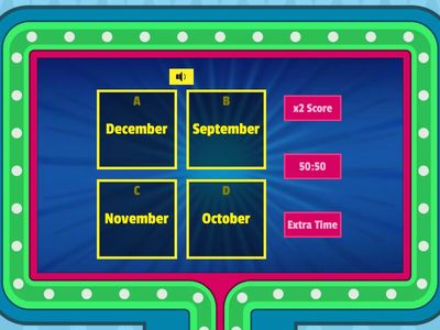 Months of the Year – Listening Audio Quiz – Advanced